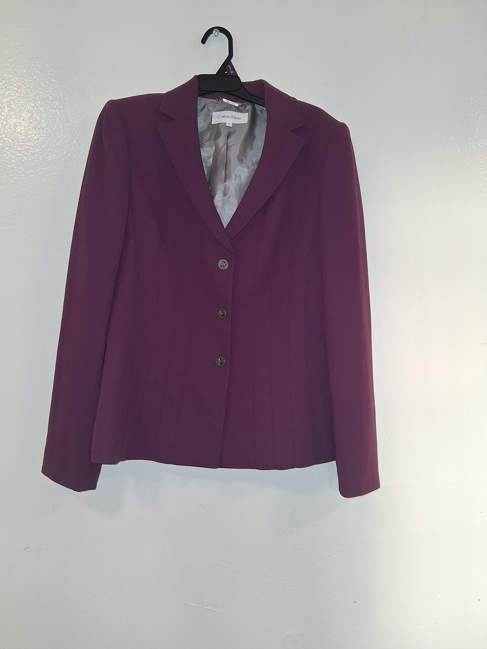 Calvin Klein Women's Plum Single-Breasted Blazer